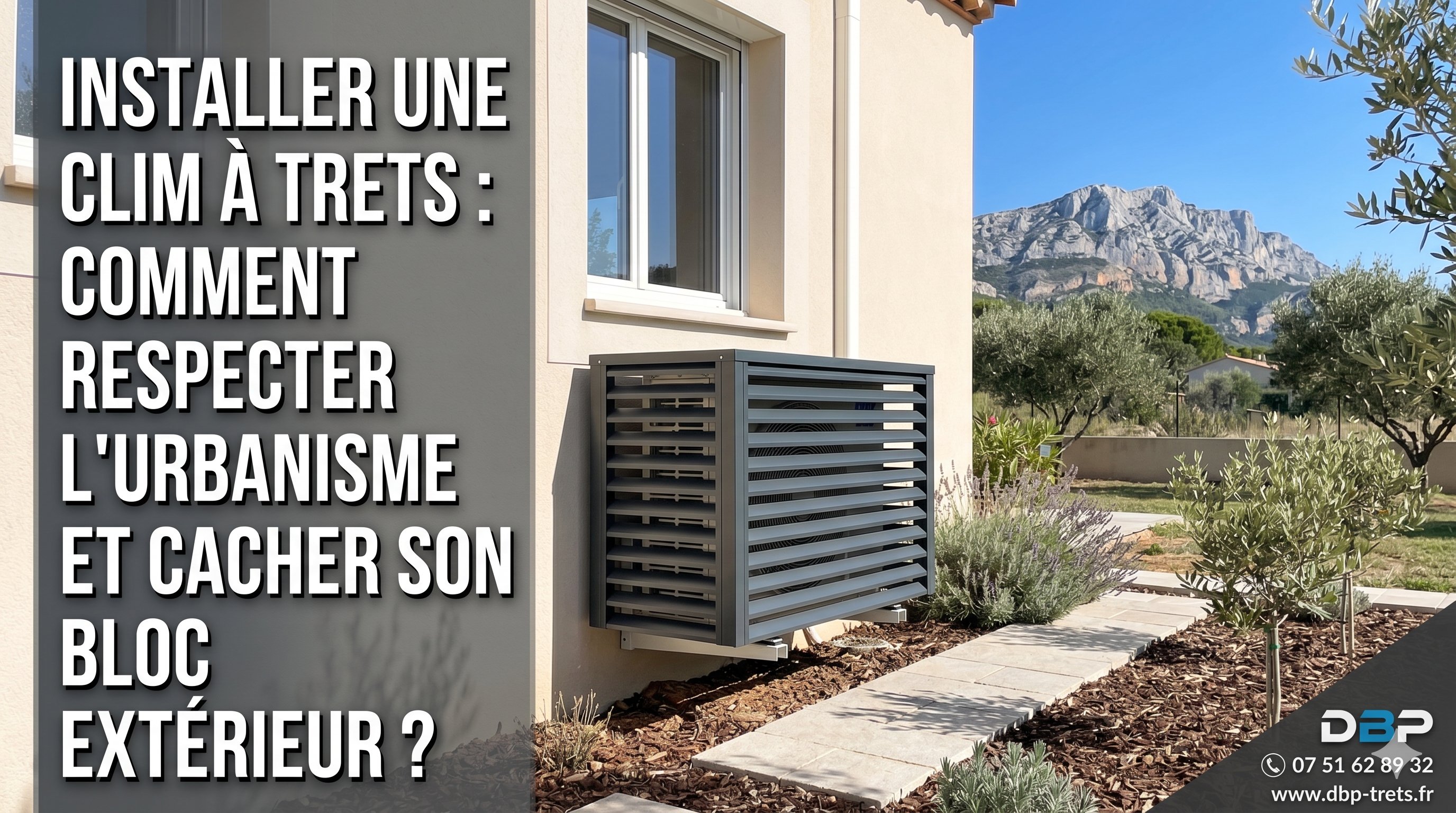 Installer une climatisation à Trets : Comment respecter les règles d'urbanisme et cacher son bloc extérieur ?